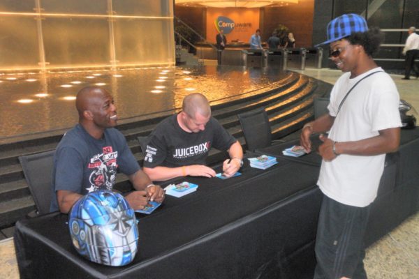 Jason Britton and Eric Hoenshell at Compuware Headquarters